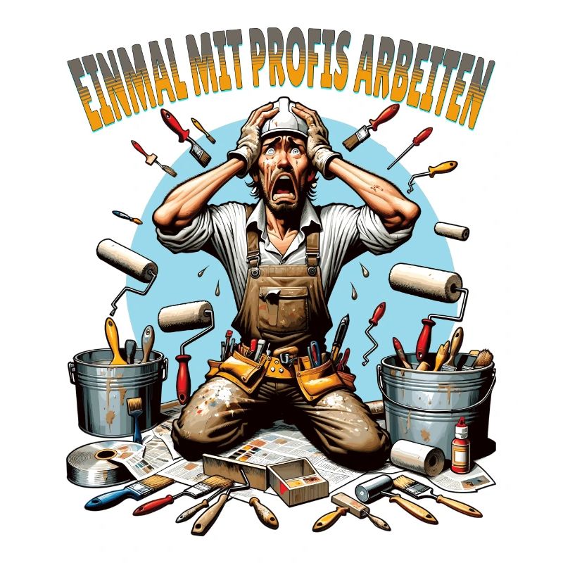 Working with professionals, funny master painter