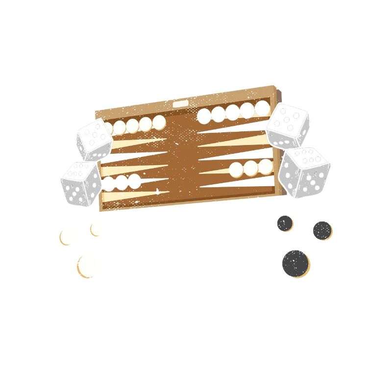 Board Game Funny Backgammon