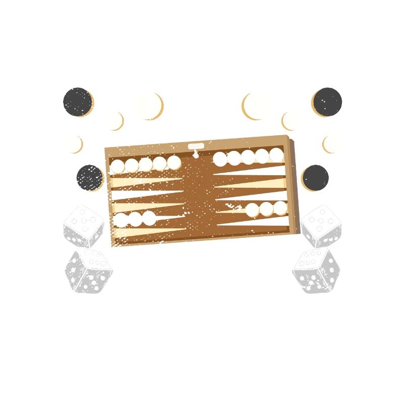 Board Game Funny Backgammon