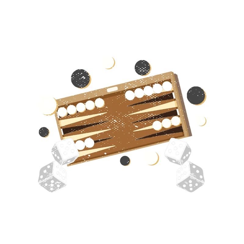 Board Game Funny Backgammon