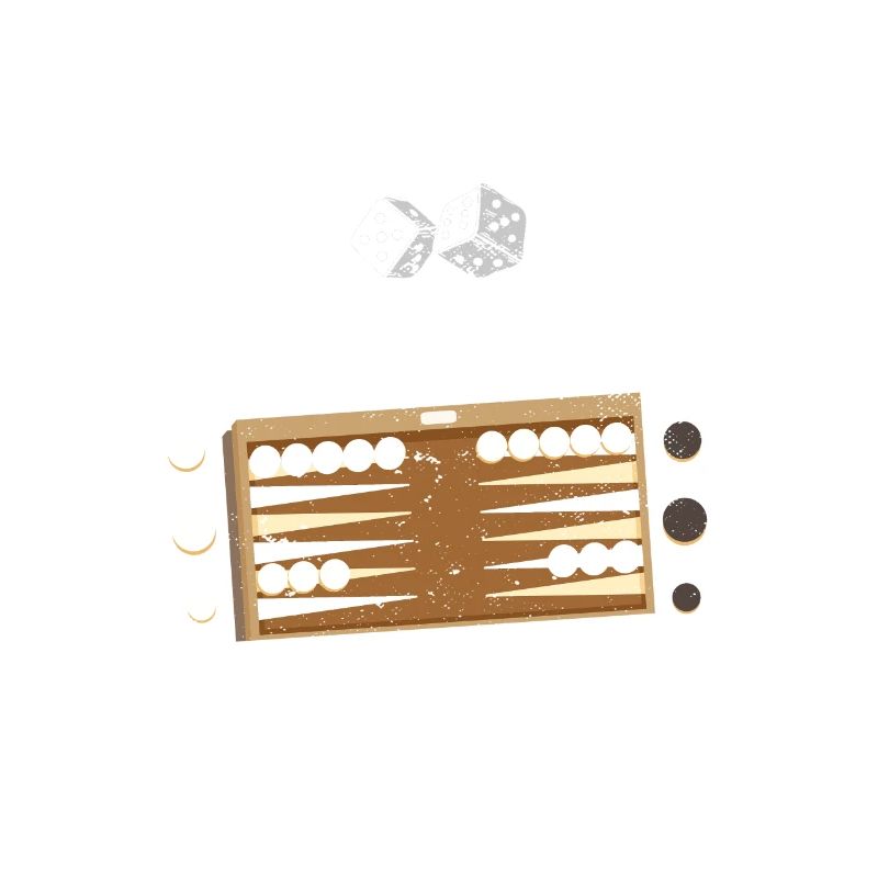Board Game Funny Backgammon