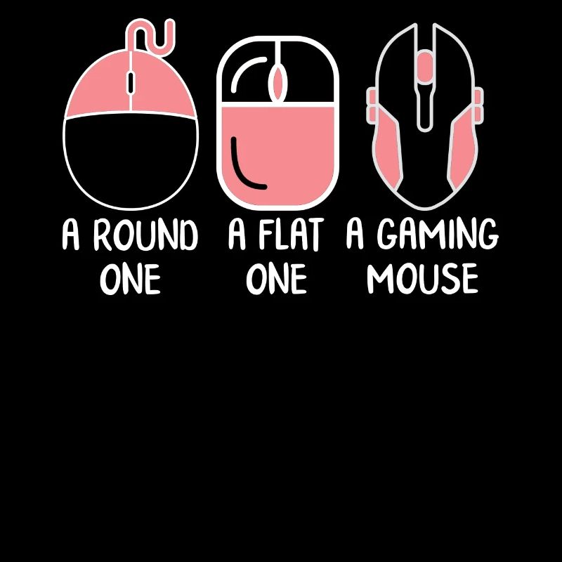 Computer Mouse Shirt, A Round One A Flat One A