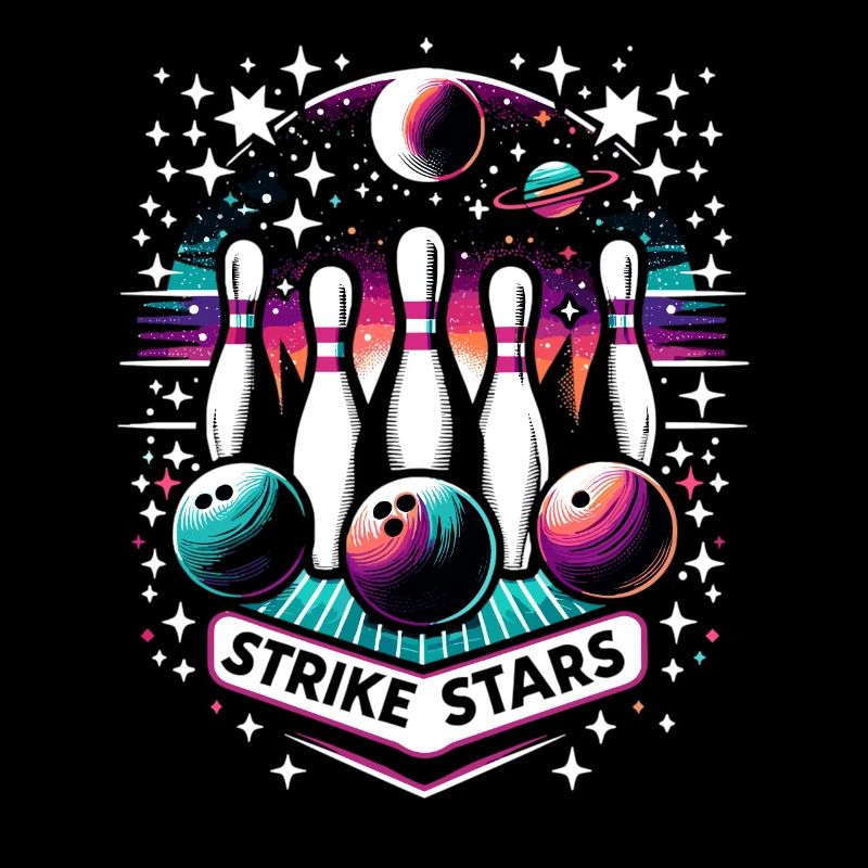 Funny bowling team bowler strike bowling club