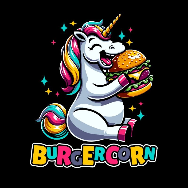 Burger, Hamburger, Licorne, Burgercorn