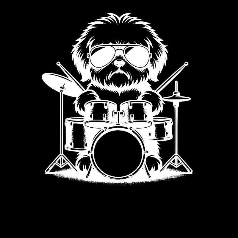 Conception de bande de batteur Bolonka cool