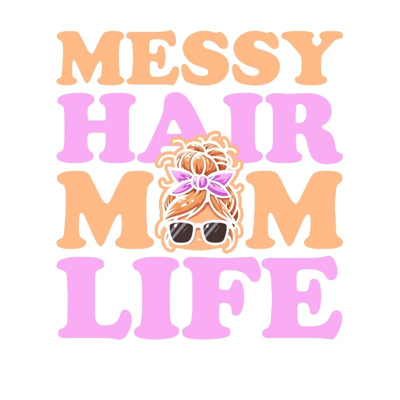 Mama Mutter Unordentliches Brötchen Mutterleben