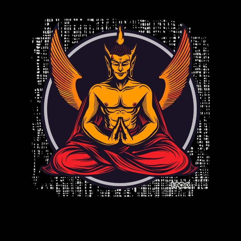 Le côté maléfique du Bouddha avec des ailes