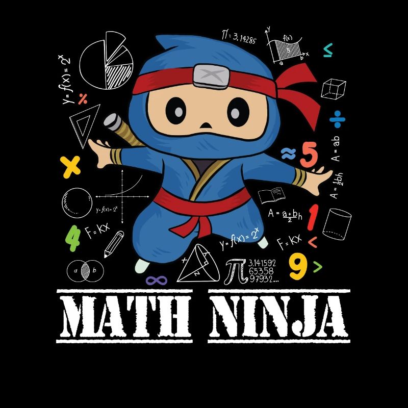 Funny Math Ninja Mathematics Geek Numbers