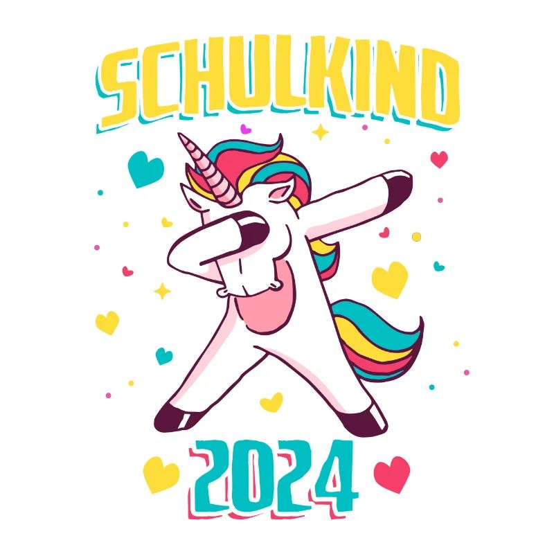 Schulkind 2023 Einhorn Einschulung