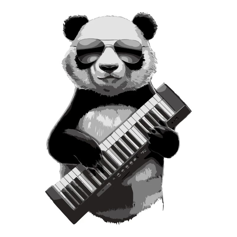 Panda Keytar Keyboard Gift