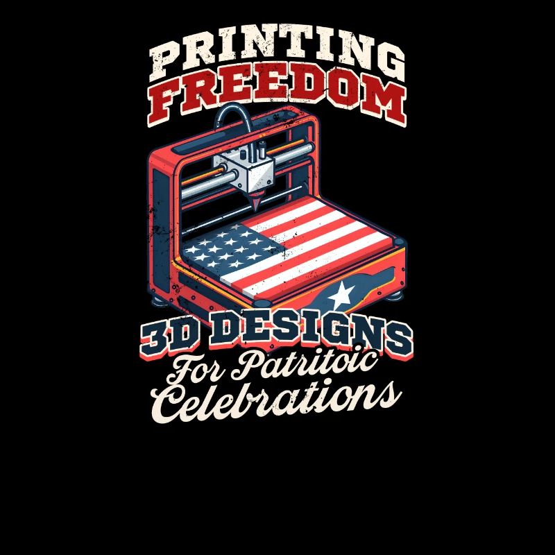 Impression 3D patriotique Liberté d’impression Conceptions 3D