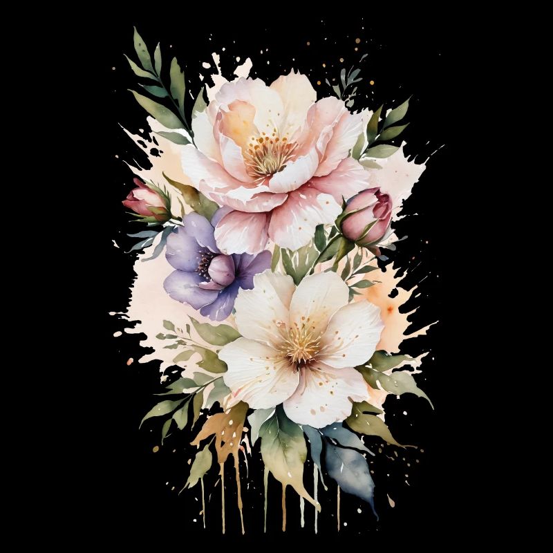Murmures à l’aquarelle : Fleurs délicates
