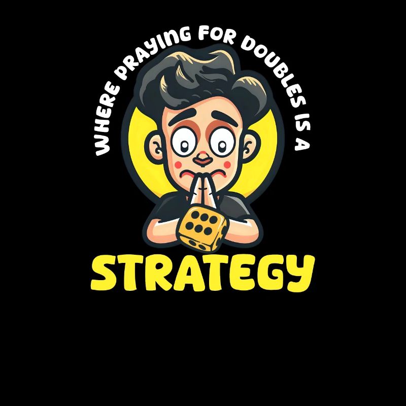Funny Backgammon Praying For Doubles Is Strategy