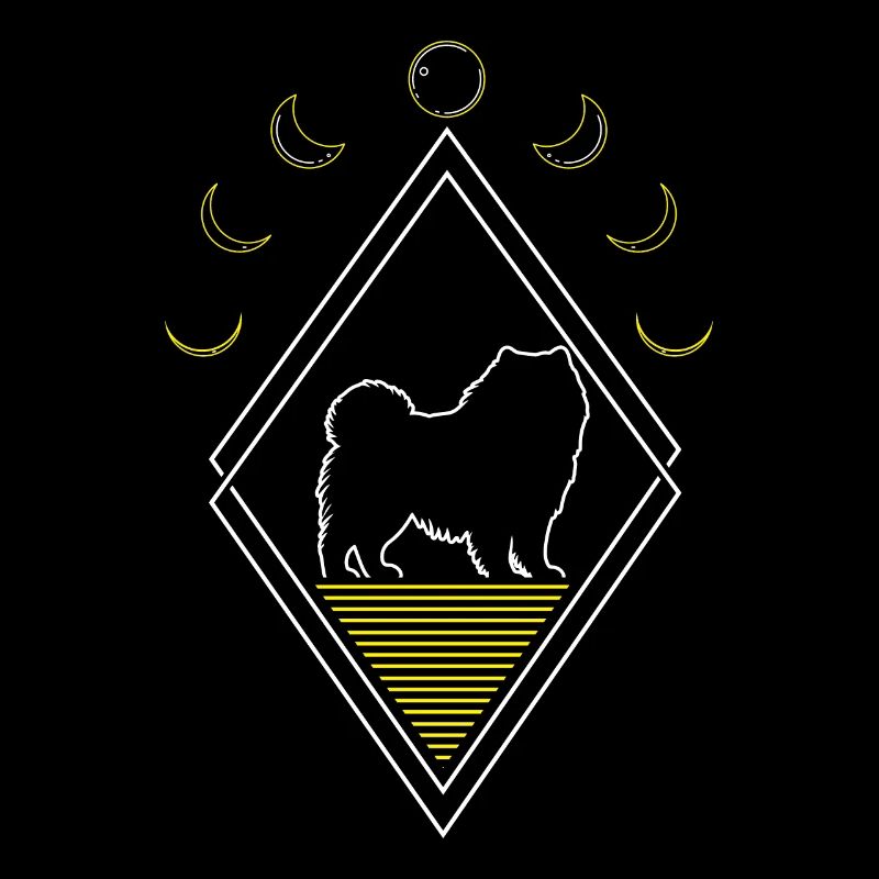 Chow Chow Abstrait Phases de Lune