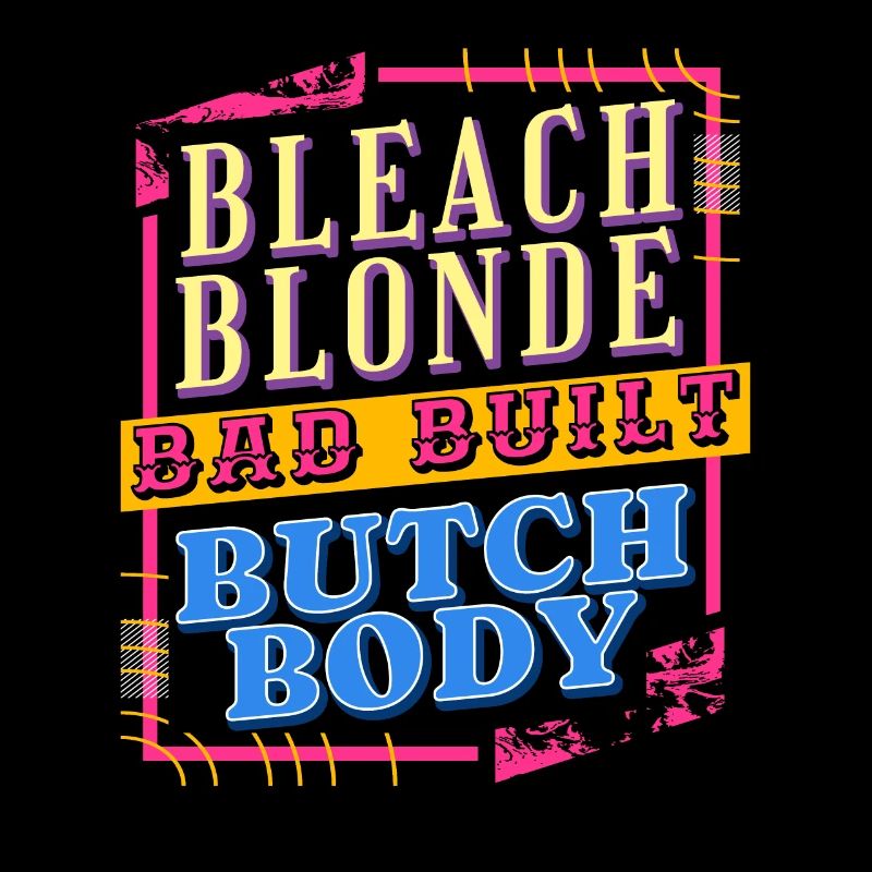 Design rétro : blond de plage, mal construit –