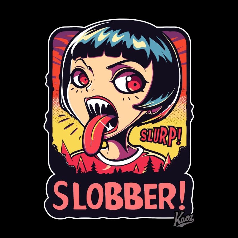 Cartoon eines Frechen Emo-Zombie-Mädchen