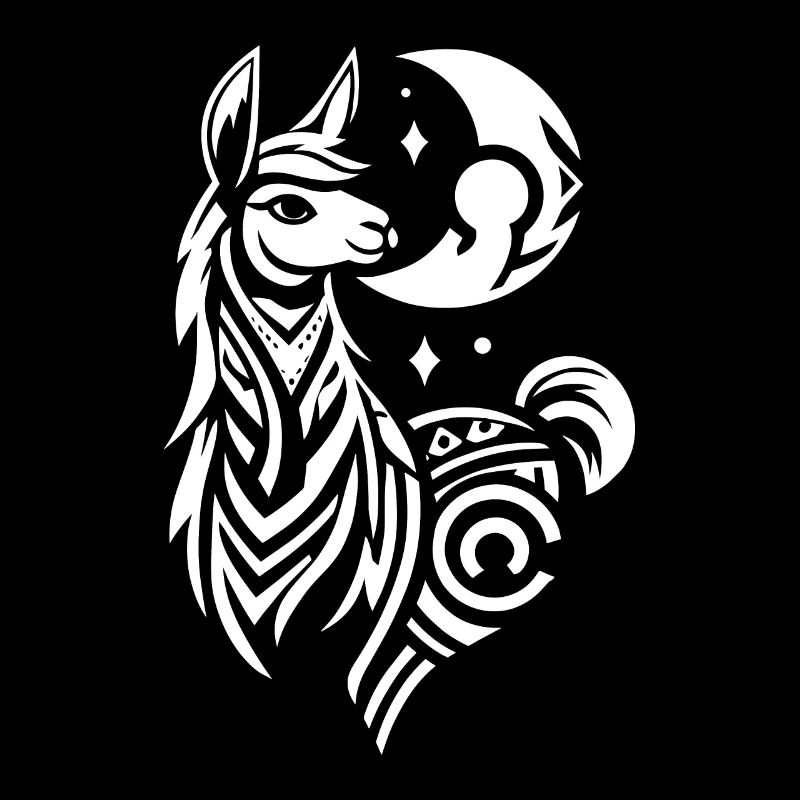 Lama Llama Stammes Moon Phases