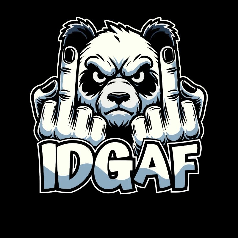 Großer Panda Pandabär Idgaf