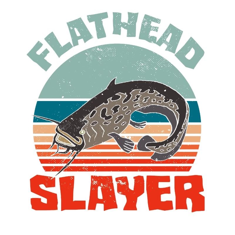 Funny catfish lover flathead fish