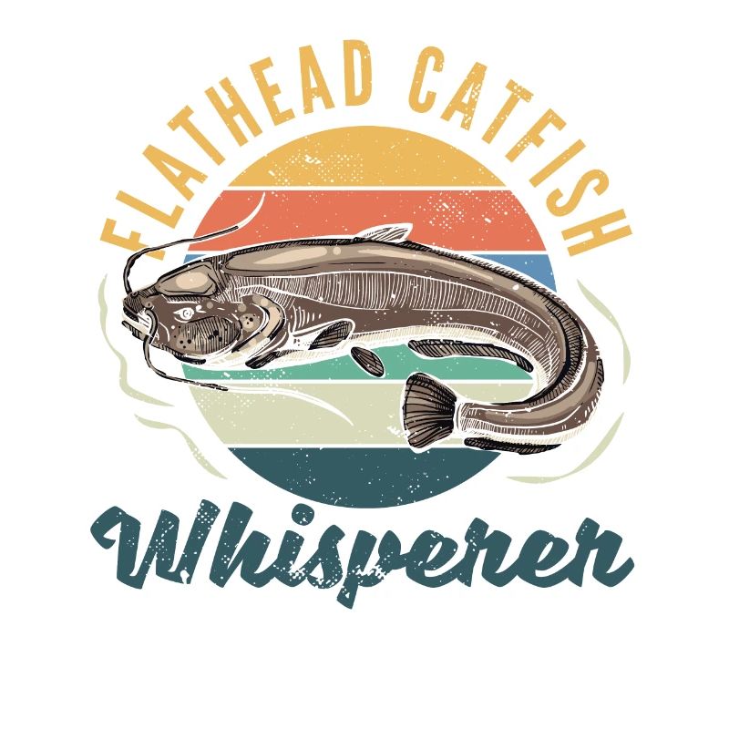 Funny catfish lover flathead fish