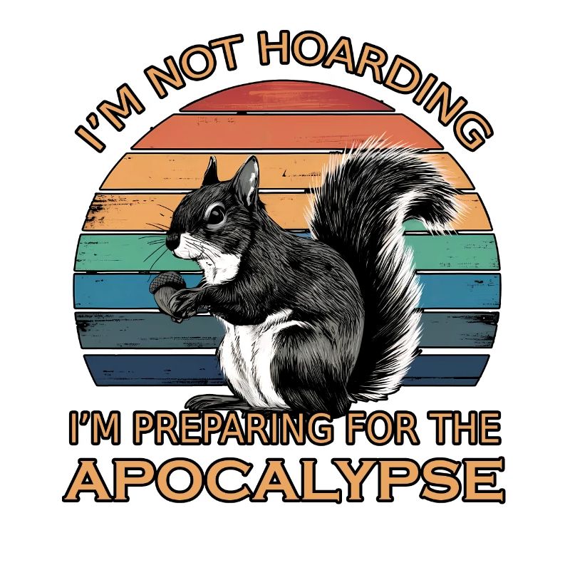 Funny Squirrel Quote Humor Hoarding Prepper