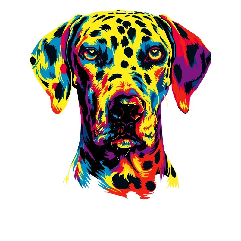 Dalmatiner Hunde Bunte Farben Pop Art Regenbogen