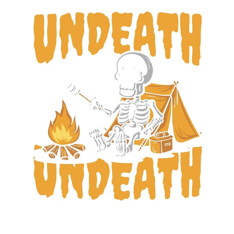 Tent Camping Camping Skeleton Undeath
