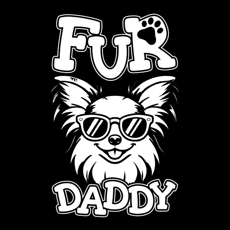 Papillon Dog Dad For Daddy
