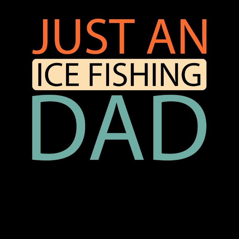 Eisfischen Eisangeln Juste un papa pêcheur sur glace