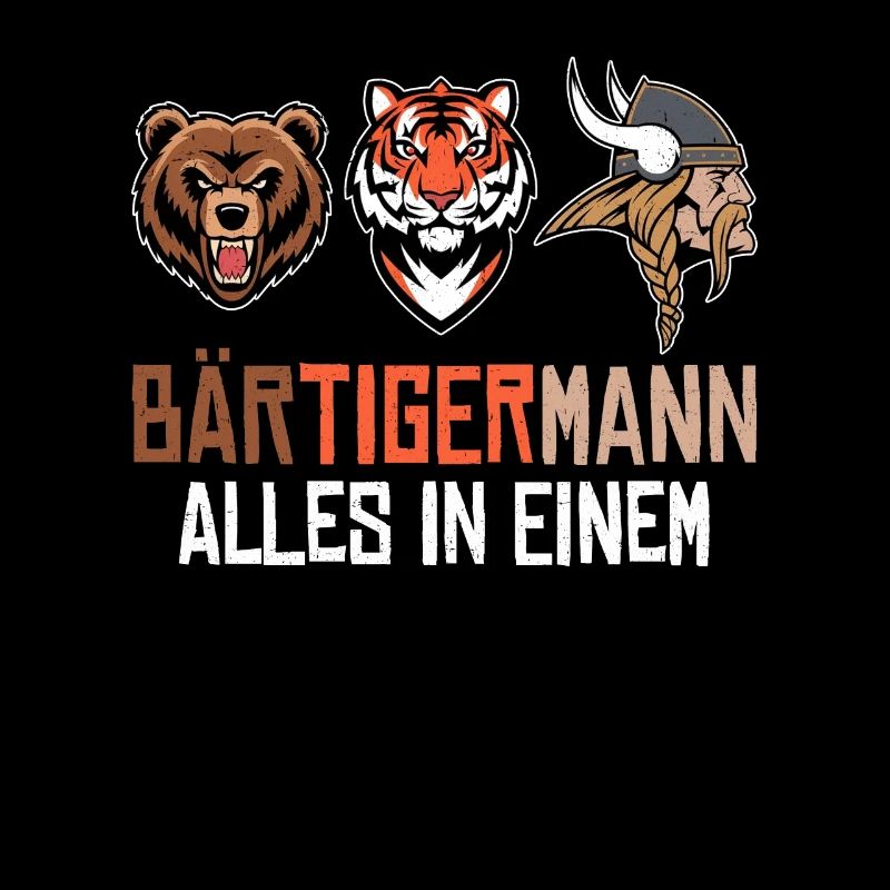 BÄRTIGERMANN Wikinger Bart Mann Tiger Lustige