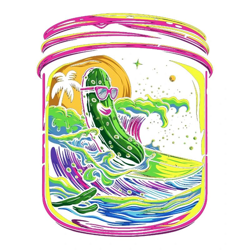 concombre concombre aneth plage surf lunettes de soleil pop art