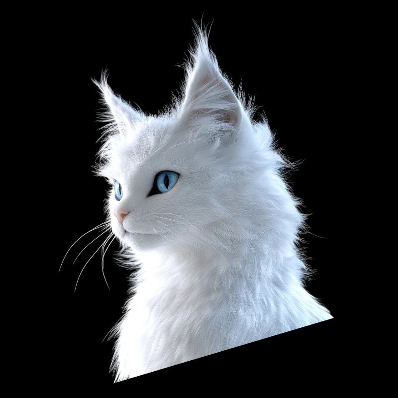 Chat Angora Blanc Chat Angora Chats Angora Mignons