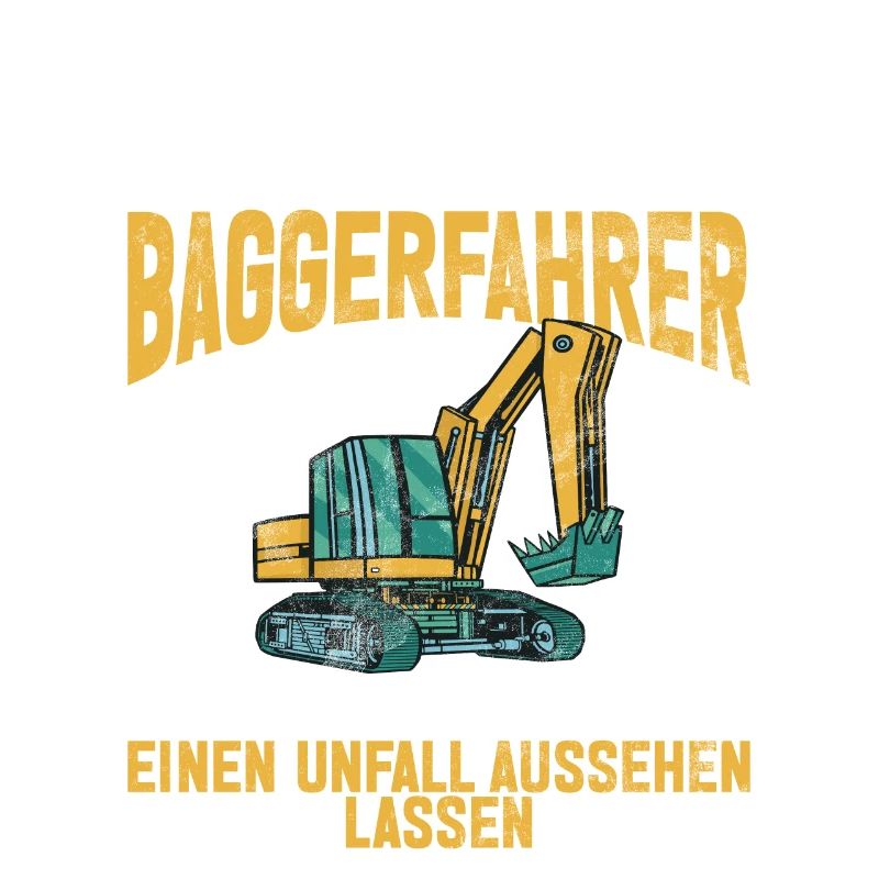 Excavator Driver Funny Construction Worker Profession Excavator