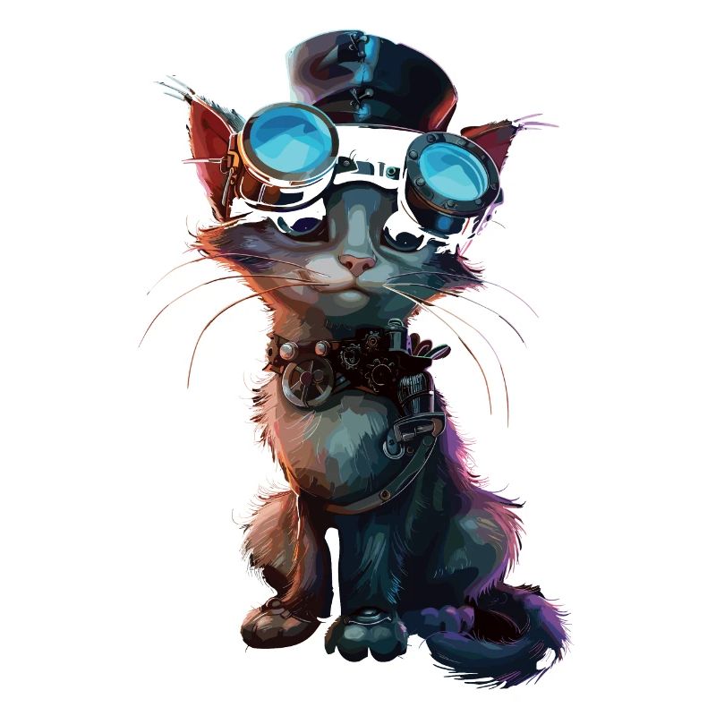 Chat steampunk