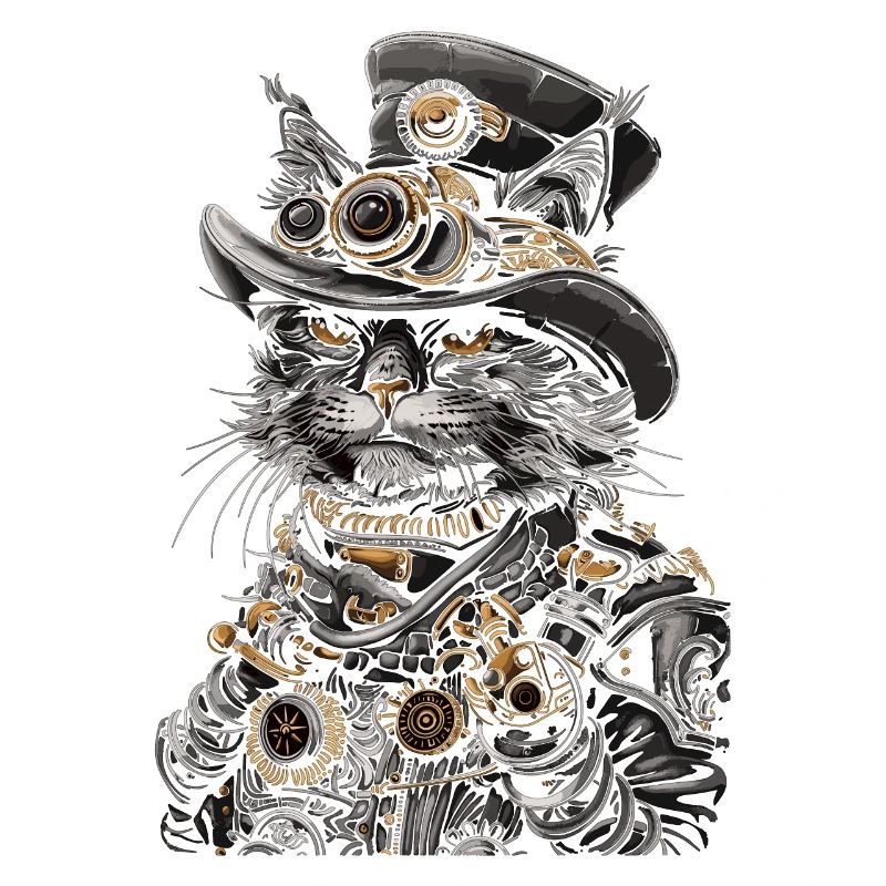 Chat steampunk