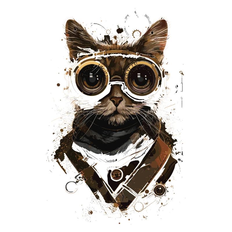 Chat steampunk
