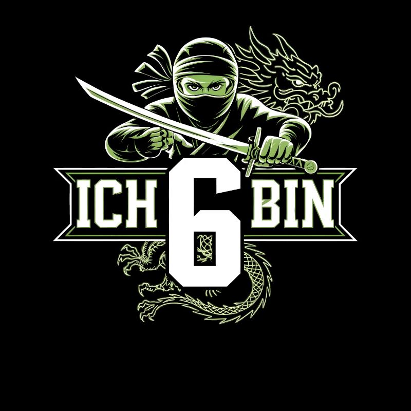 Ich Bin 6 Ninja Geburtstagsshirt