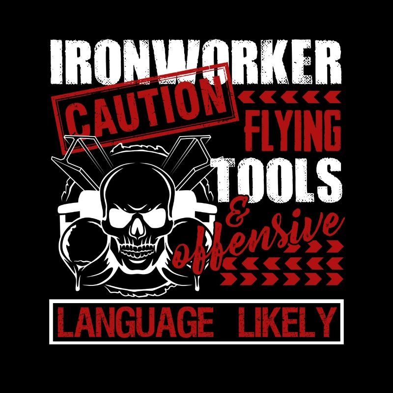 Ironworker Caution Flying Tools