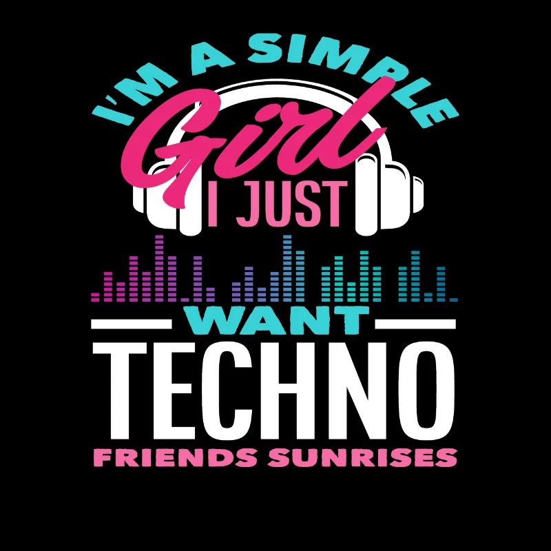 Techno Lover Einfache Mädchen Freunde