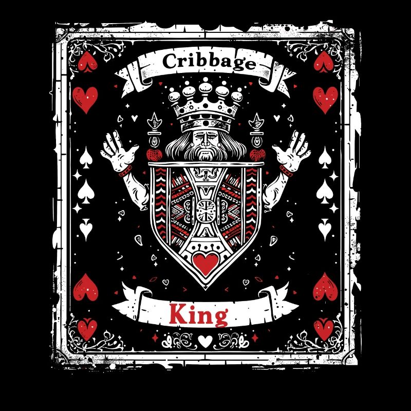 Cribbage King Graphic Funny Cribbage