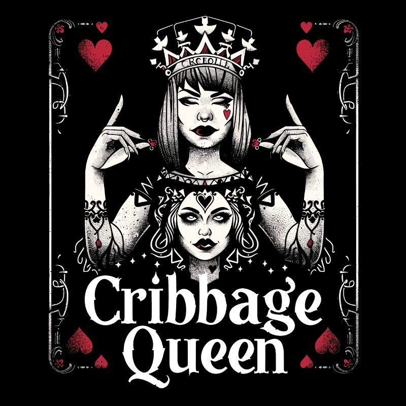 Cribbage Queen Graphic Lustiges Cribbage