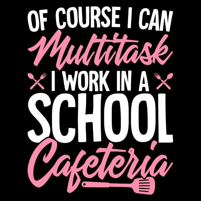 Lunch Lady Cafeteria Worker Multitasking Arbeit