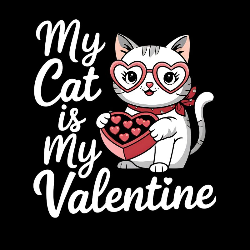 Célibataire & Chat Saint-Valentin Mon chat est mon valentin