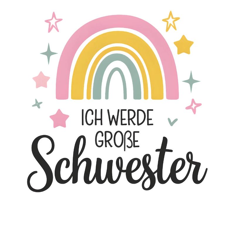 Ich Werde Große Schwester Regenbogen Boho