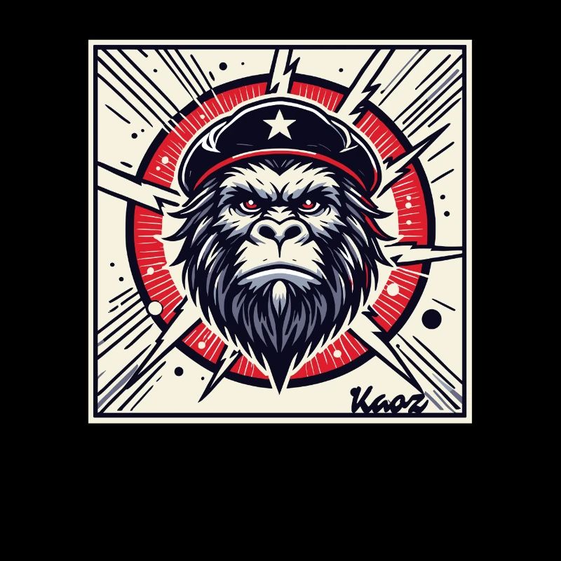 Revolutionärer Parodie Gorilla