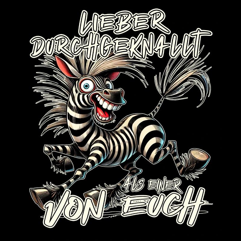 Zebra Lieber durchgeknallt als einer von euch
