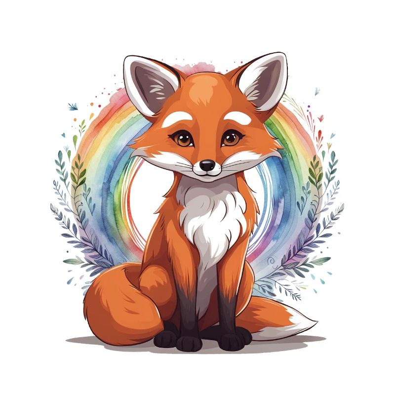 Rainbow Fox Foxes Vixen Child