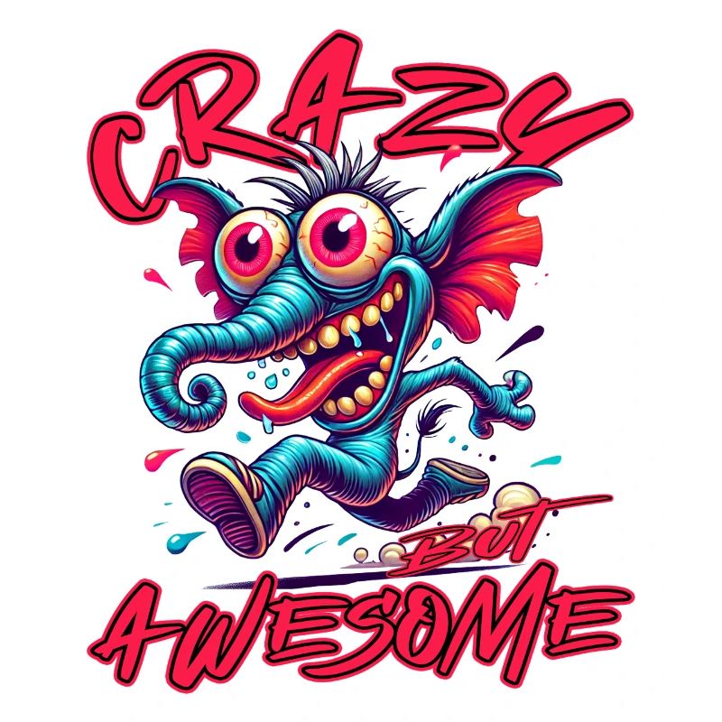 Crazy but Awesome – Elefant Comic Stil
