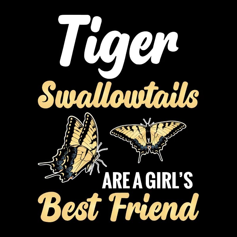 Tiger Swallowtails Sind Eine Mädchen Beste