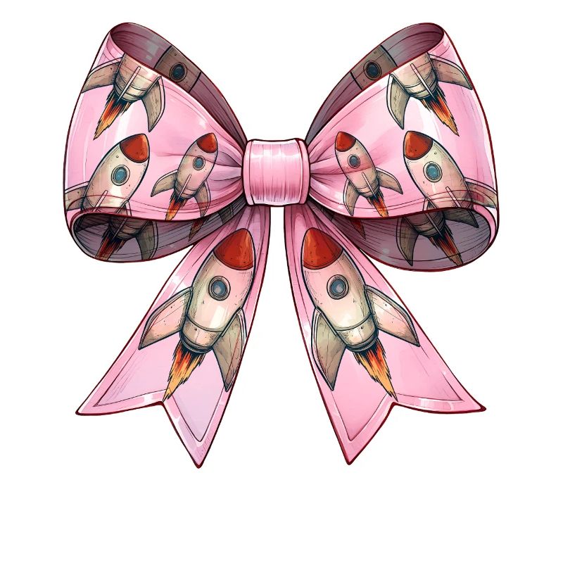 Coquettish Bow Space Rocket Space Shuttle